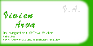 vivien arva business card